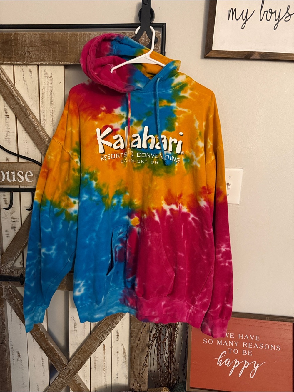 Kalahari Tie-Dye Hoodie - Vibrant Rainbow